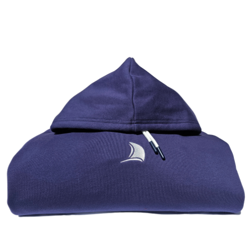 Womens Crop Hood Navy Blue